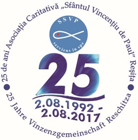 VINCENTIANA RESITA 25 ANI DE ACTIVITATE LOGO